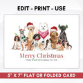 corporate Christmas card template dogs
